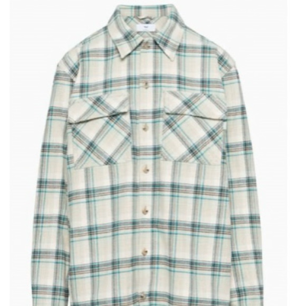 TNA Plaid Oversized Button Up
